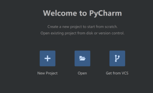 pycharm软件初始界面