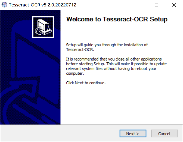 tesseract-ocr安装介绍界面